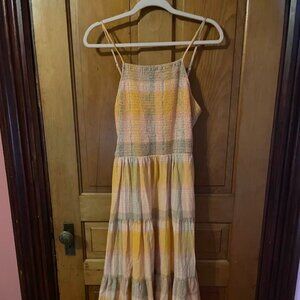 Midi Cotton Sundress with Cutout